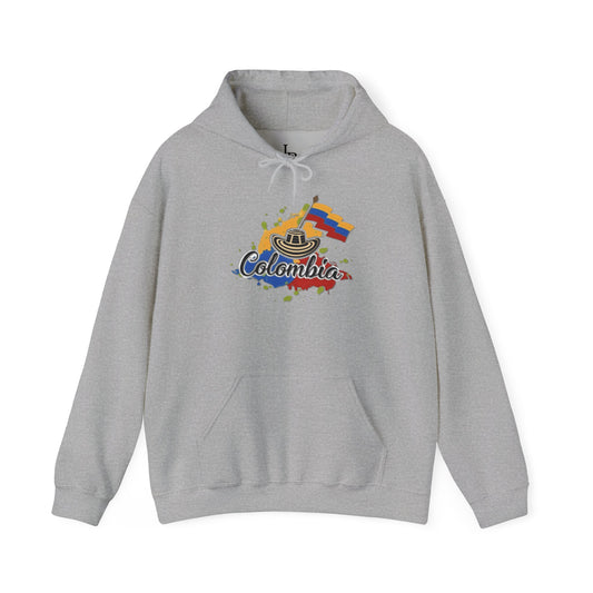 Colombia Unisex Hoodie, Cozy Sweatshirt, Casual Wear, Gifts for Adventures, Pride Apparel, Comfortable Streetwear