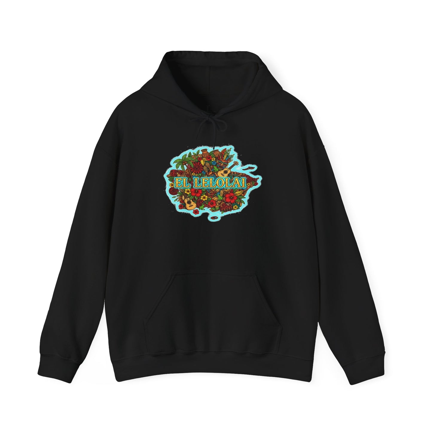 EL LELOLAI PR MAP Unisex Hoodie, Cozy Sweatshirt, Casual Wear, Gifts for Adventures, Pride Apparel, Comfortable Streetwear