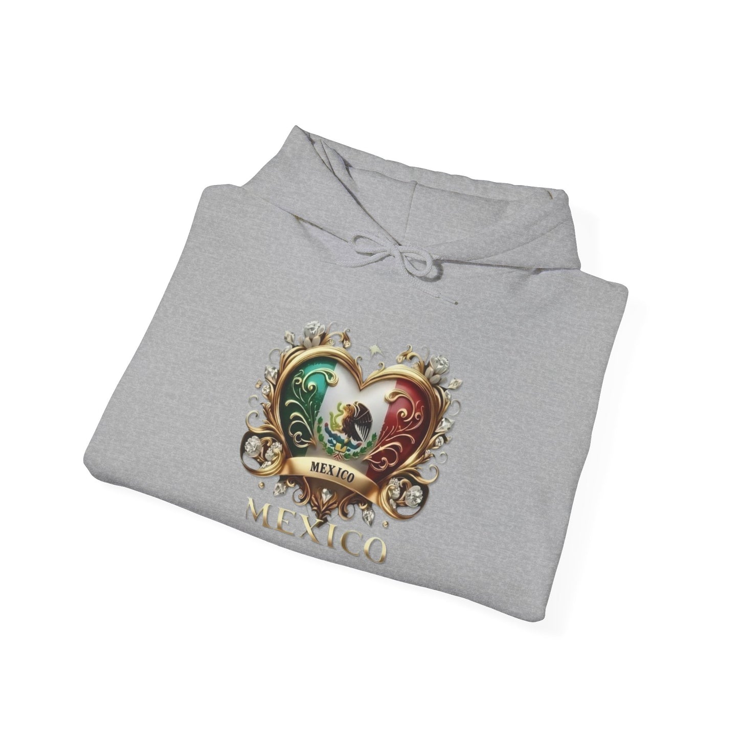 Mexico Heart Unisex Hoodie, Cozy Sweatshirt, Casual Wear, Gifts for Adventures, Pride Apparel, Comfortable Streetwear