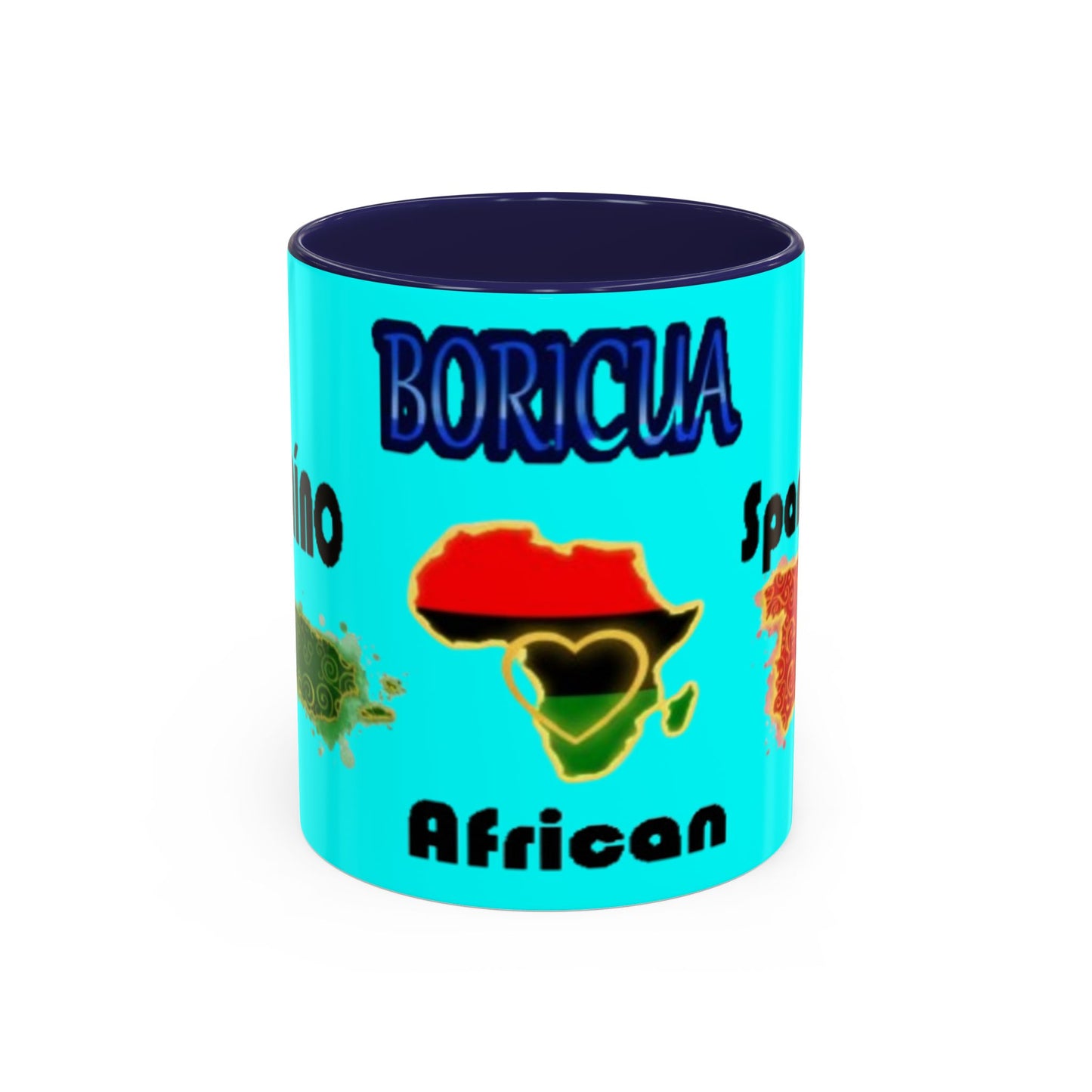 Boricua Roots, Colorful Accent Mugs, 11oz
