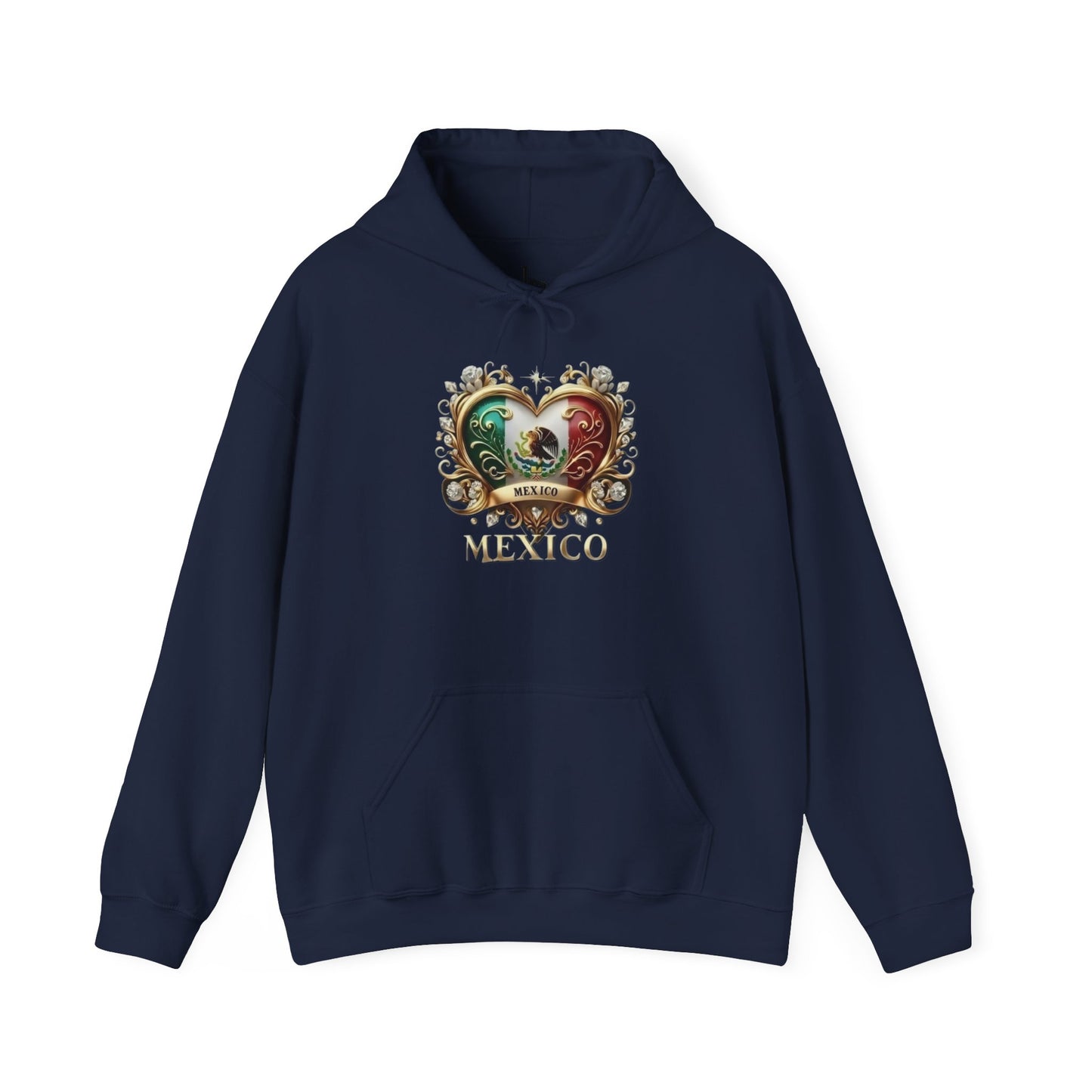 Mexico Heart Unisex Hoodie, Cozy Sweatshirt, Casual Wear, Gifts for Adventures, Pride Apparel, Comfortable Streetwear