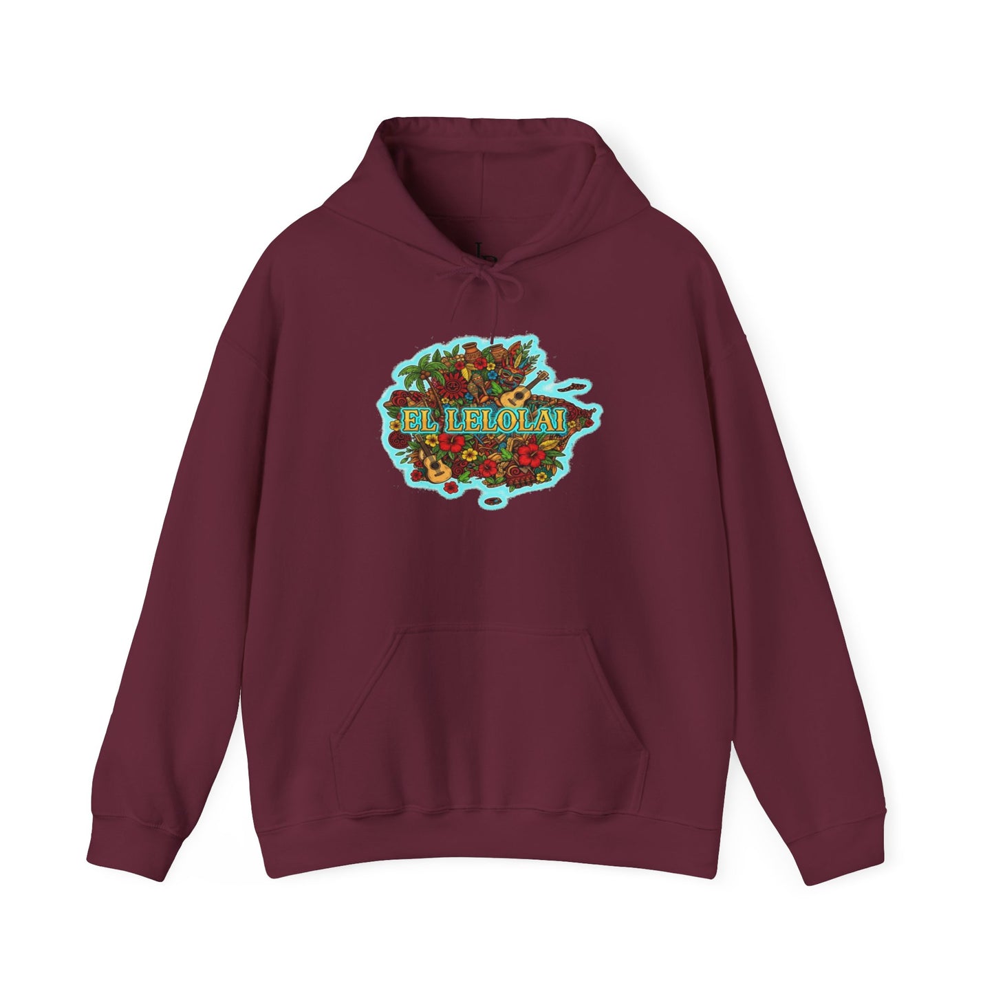 EL LELOLAI PR MAP Unisex Hoodie, Cozy Sweatshirt, Casual Wear, Gifts for Adventures, Pride Apparel, Comfortable Streetwear