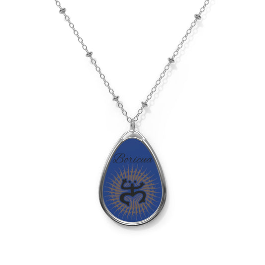 Coqui Sun Symbol, Oval Necklace