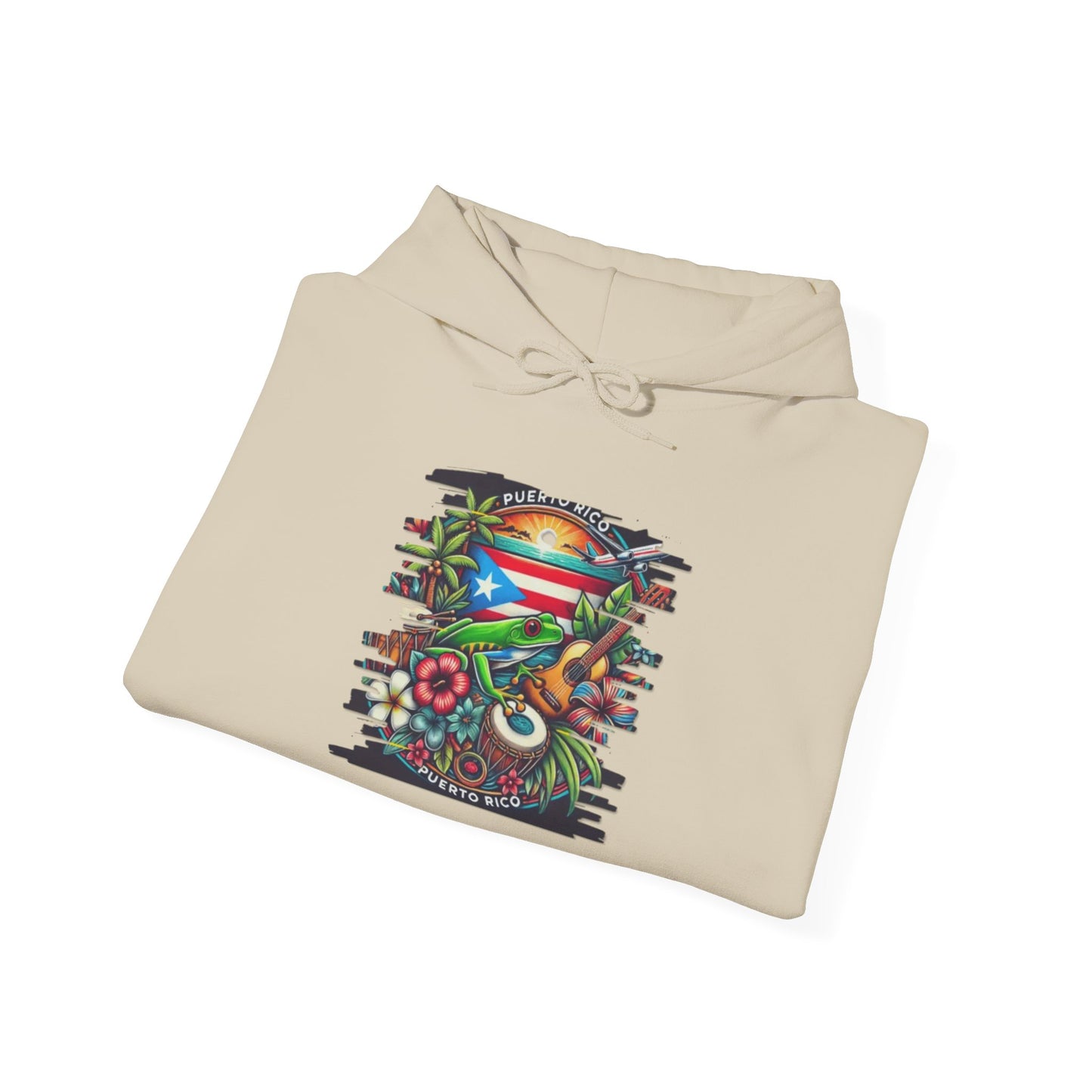 Puerto Rican Scenery Unisex Hoodie, Cozy Sweatshirt, Casual Wear, Gifts for Adventures, Pride Apparel, Comfortable Streetwear