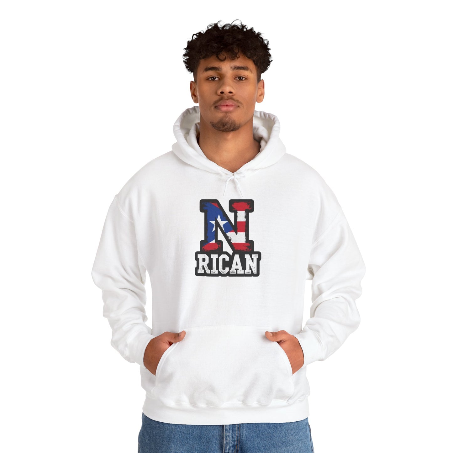 N Rican Unisex Hoodie, Cozy Sweatshirt, Casual Wear, Gifts for Adventures, Pride Apparel, Comfortable Streetwear