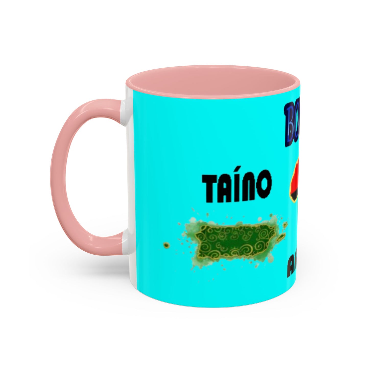 Boricua Roots, Colorful Accent Mugs, 11oz
