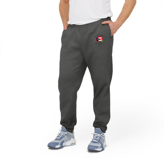 I'M NOT LATE I'M ON PUERTO RICAN TIME, Cozy Unisex Fleece Joggers - Ideal for Athleisure, Workout, Loungewear, Travel, Gifts for Him/Her