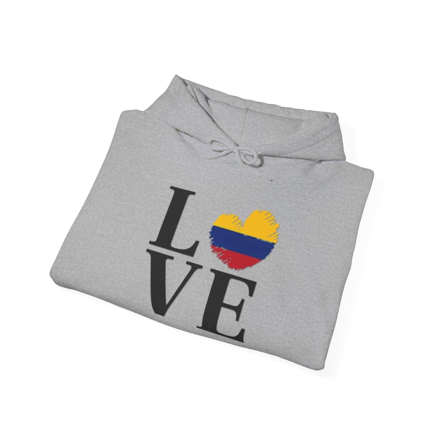 Love Colombia Unisex Hoodie, Cozy Sweatshirt, Casual Wear, Gifts for Adventures, Pride Apparel, Comfortable Streetwear