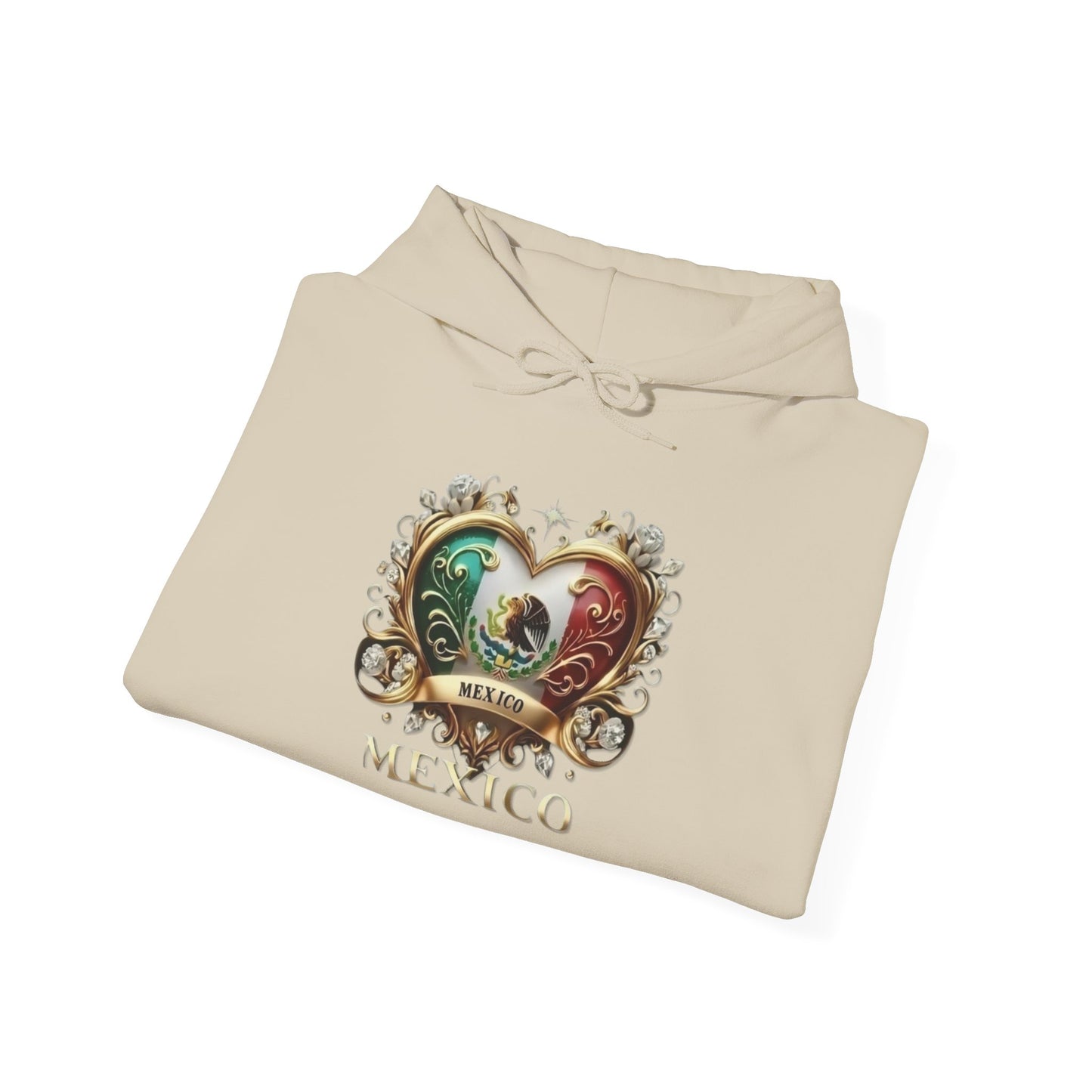 Mexico Heart Unisex Hoodie, Cozy Sweatshirt, Casual Wear, Gifts for Adventures, Pride Apparel, Comfortable Streetwear