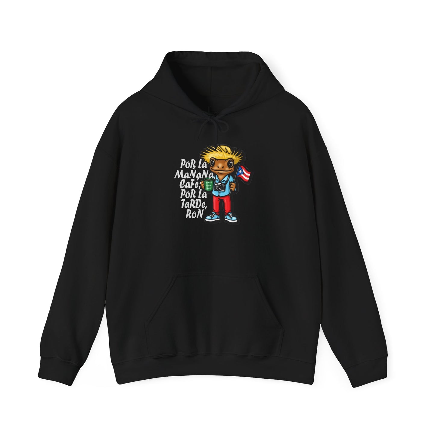 Cafe con Ron Unisex Hoodie, Cozy Sweatshirt, Casual Wear, Gifts for Adventures, Pride Apparel, Comfortable Streetwear