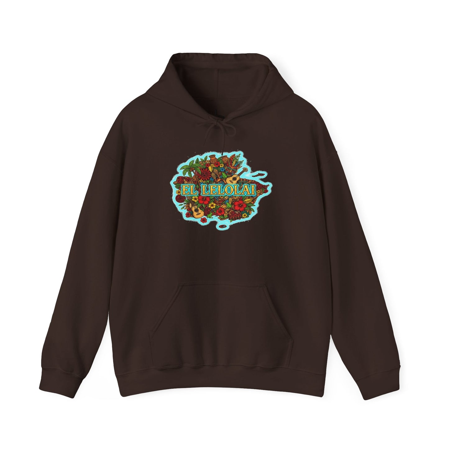 EL LELOLAI PR MAP Unisex Hoodie, Cozy Sweatshirt, Casual Wear, Gifts for Adventures, Pride Apparel, Comfortable Streetwear