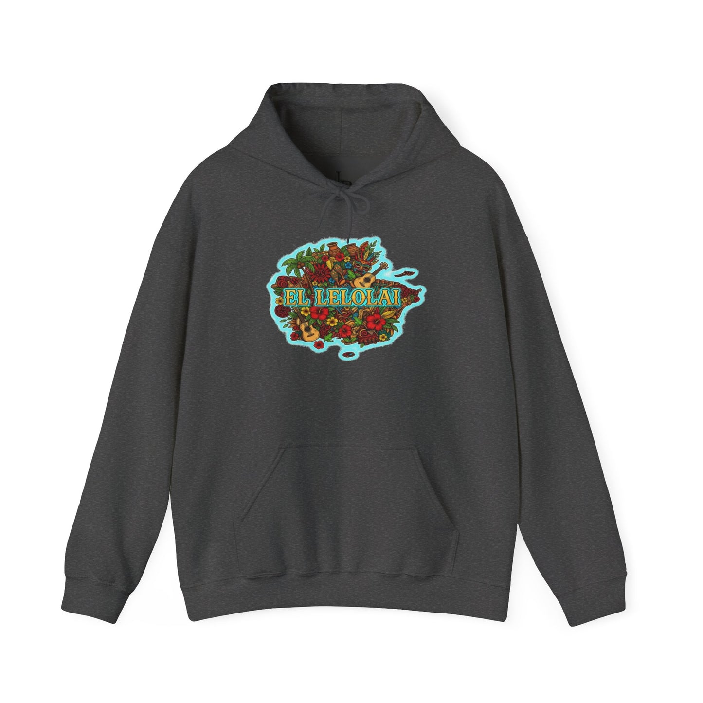EL LELOLAI PR MAP Unisex Hoodie, Cozy Sweatshirt, Casual Wear, Gifts for Adventures, Pride Apparel, Comfortable Streetwear