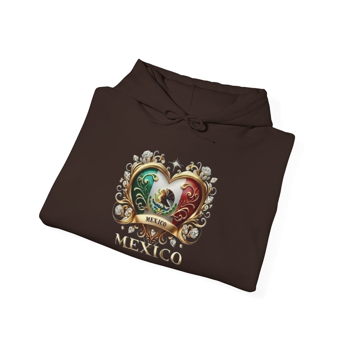 Mexico Heart Unisex Hoodie, Cozy Sweatshirt, Casual Wear, Gifts for Adventures, Pride Apparel, Comfortable Streetwear