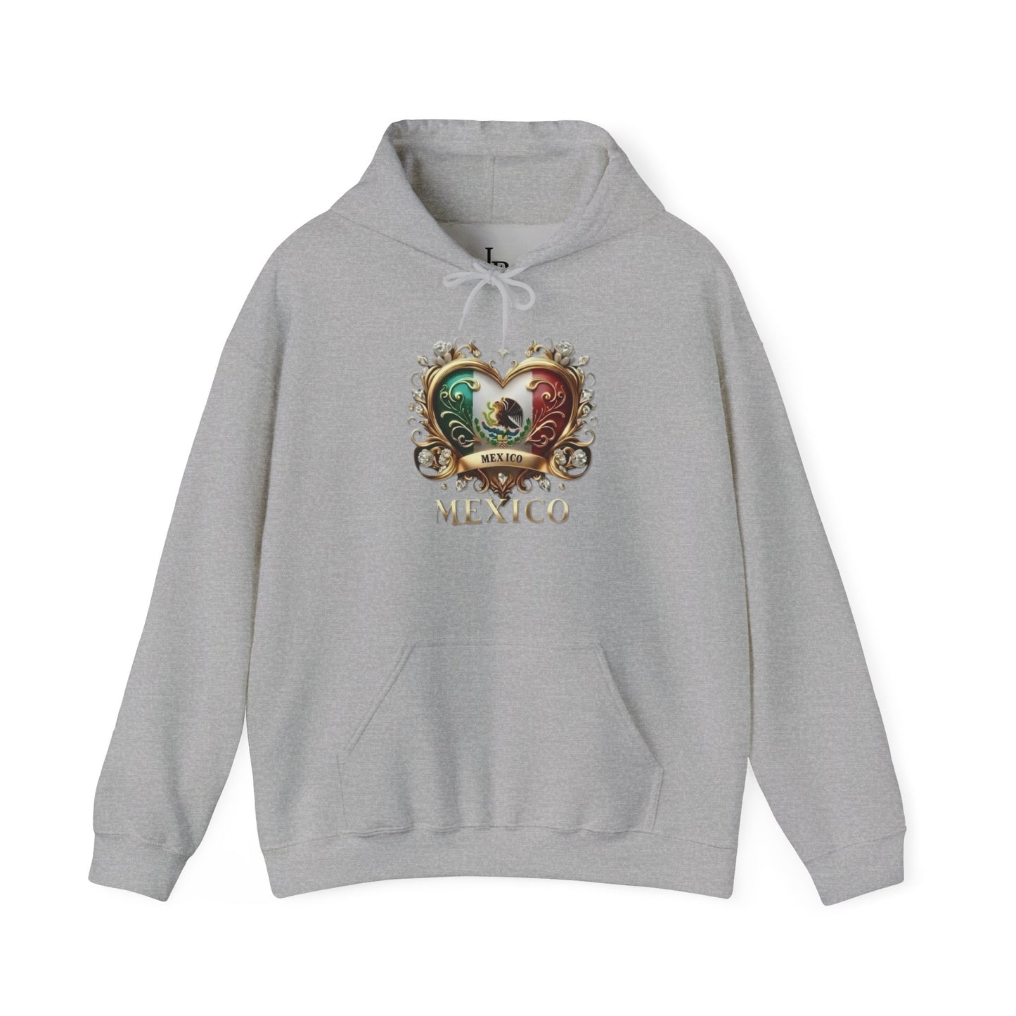 Mexican Heart Unisex Hoodie, Cozy Sweatshirt, Casual Wear, Gifts for Adventures, Pride Apparel, Comfortable Streetwear