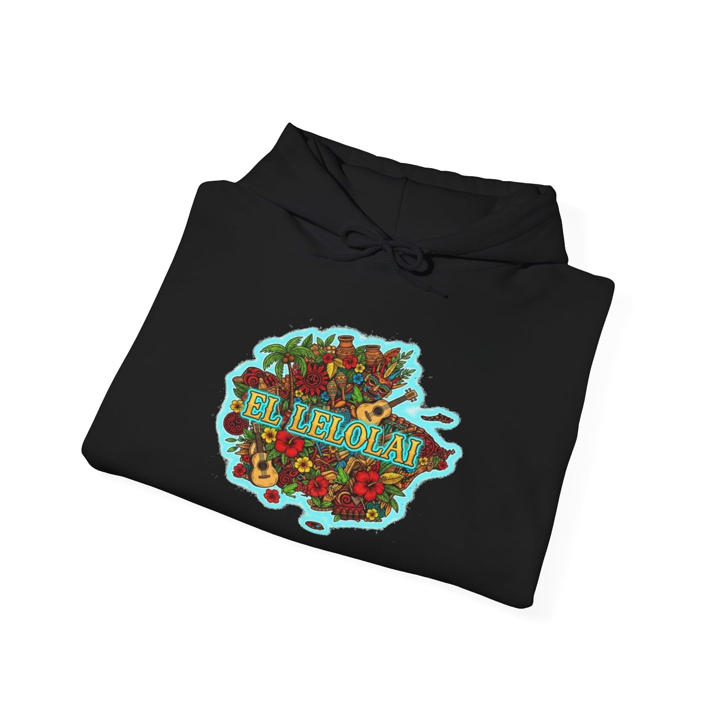 EL LELOLAI PR MAP Unisex Hoodie, Cozy Sweatshirt, Casual Wear, Gifts for Adventures, Pride Apparel, Comfortable Streetwear