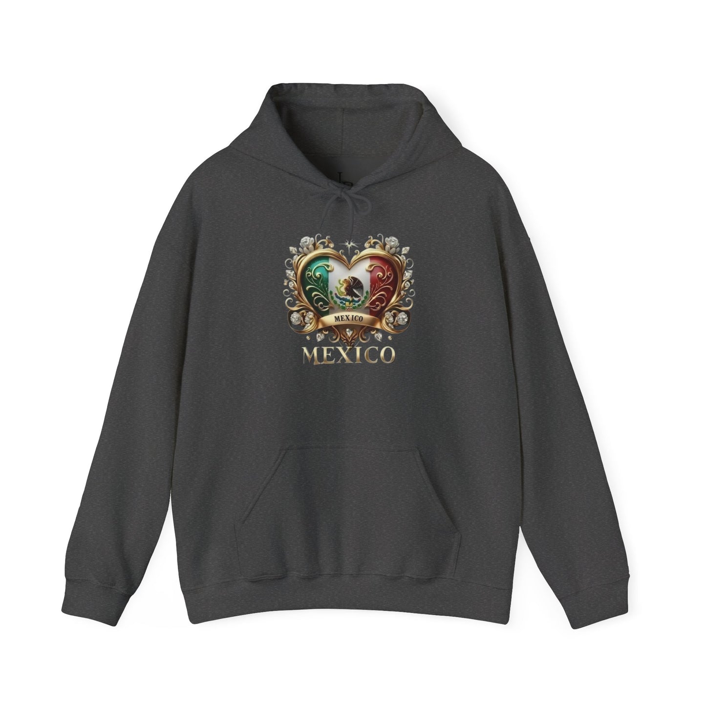 Mexican Heart Unisex Hoodie, Cozy Sweatshirt, Casual Wear, Gifts for Adventures, Pride Apparel, Comfortable Streetwear