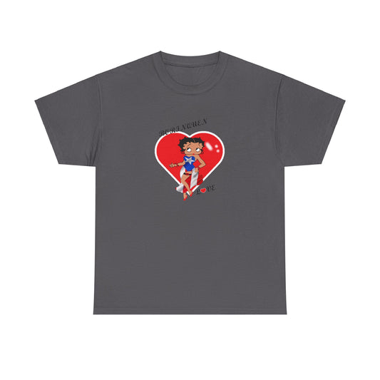 Betty Boop Borinquen Love, Unisex Heavy Cotton Tee