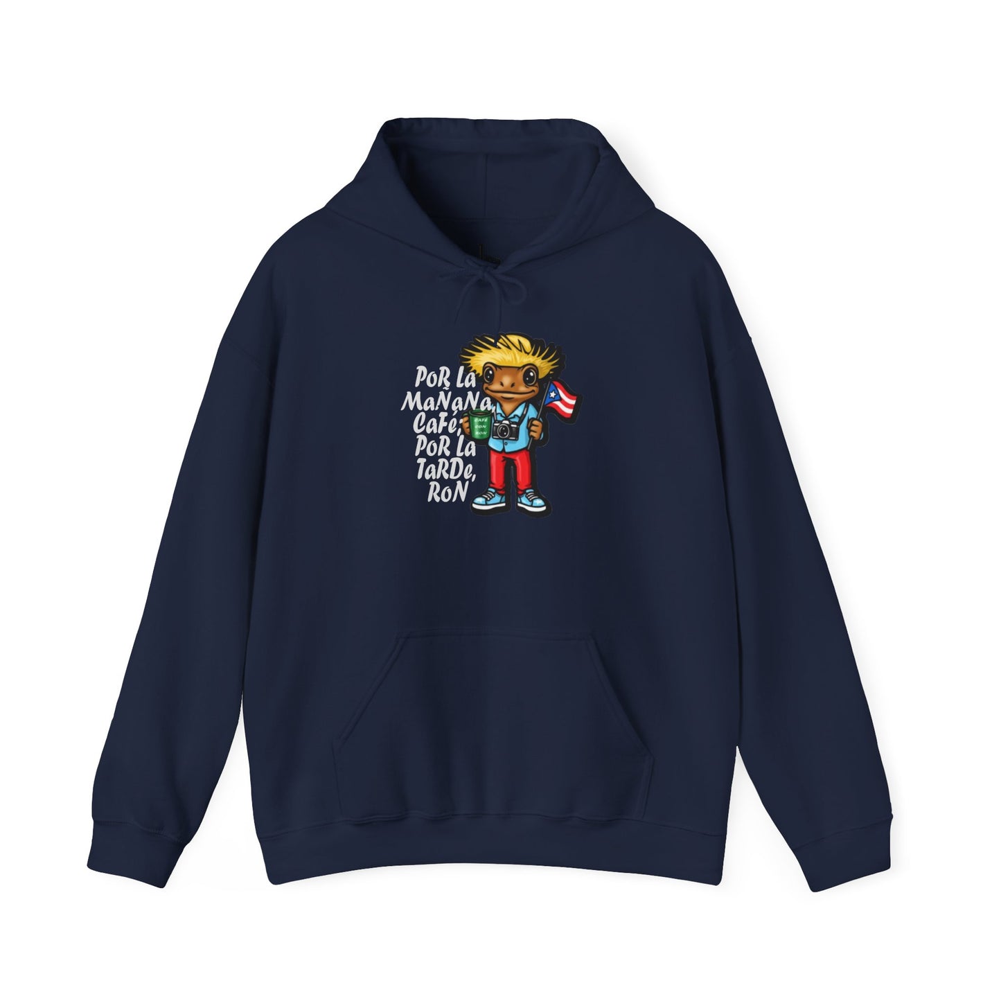 Cafe con Ron Unisex Hoodie, Cozy Sweatshirt, Casual Wear, Gifts for Adventures, Pride Apparel, Comfortable Streetwear