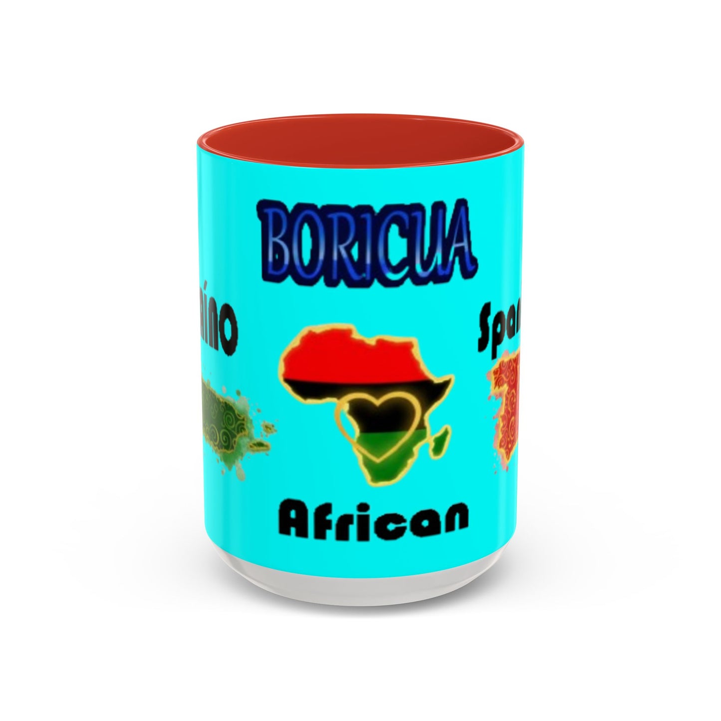 Boricua Roots, Colorful Accent Mugs, 11oz