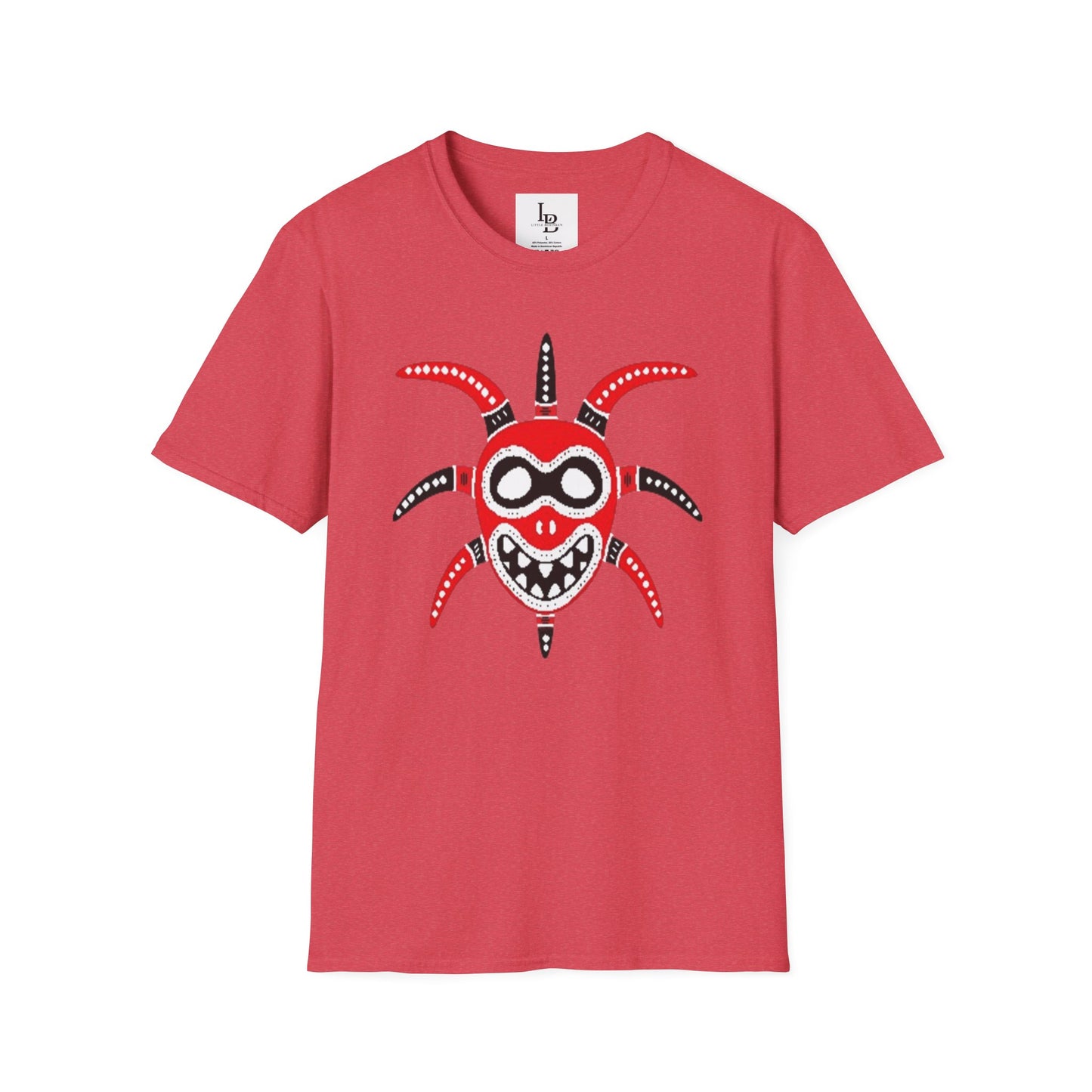 Black and Red Vejigante, Unisex Softstyle T-Shirt