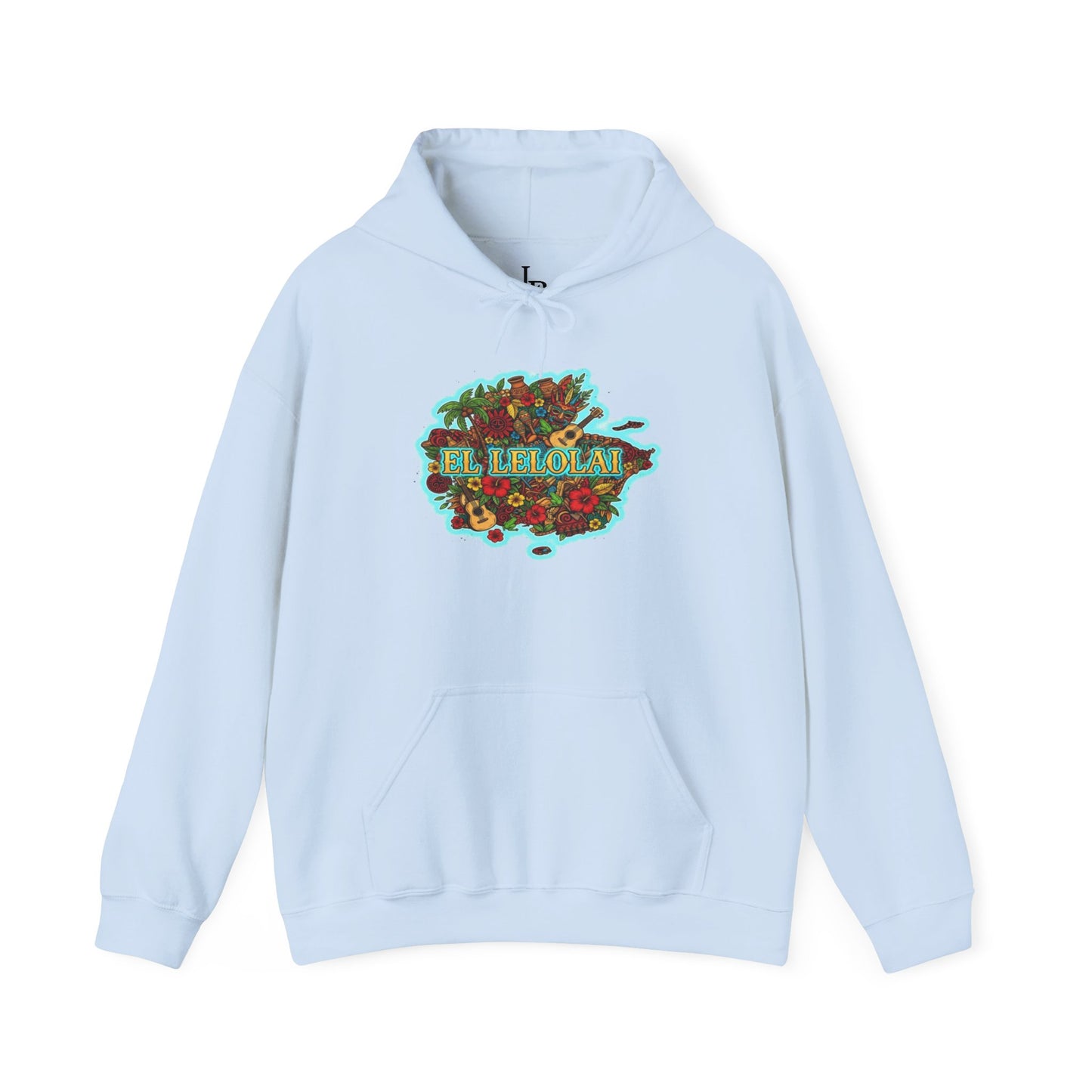 EL LELOLAI PR MAP Unisex Hoodie, Cozy Sweatshirt, Casual Wear, Gifts for Adventures, Pride Apparel, Comfortable Streetwear