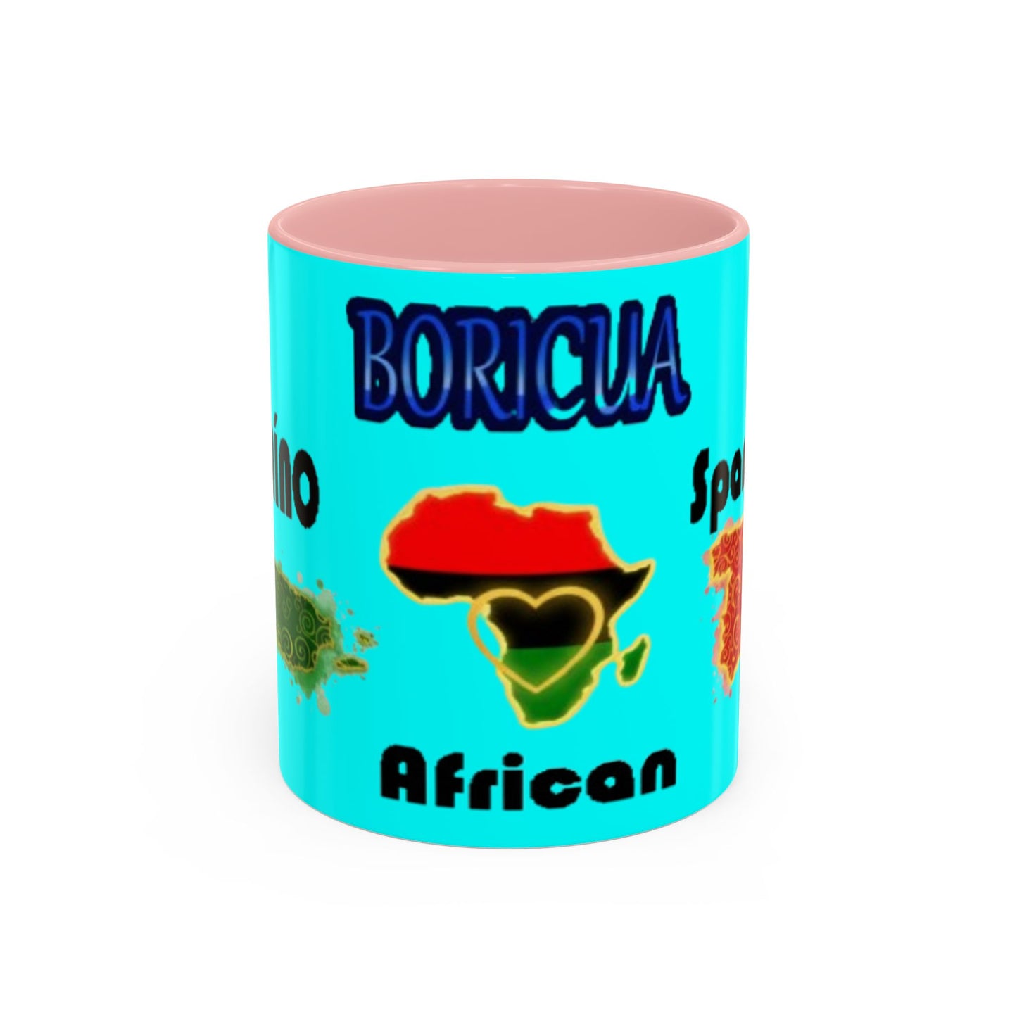 Boricua Roots, Colorful Accent Mugs, 11oz
