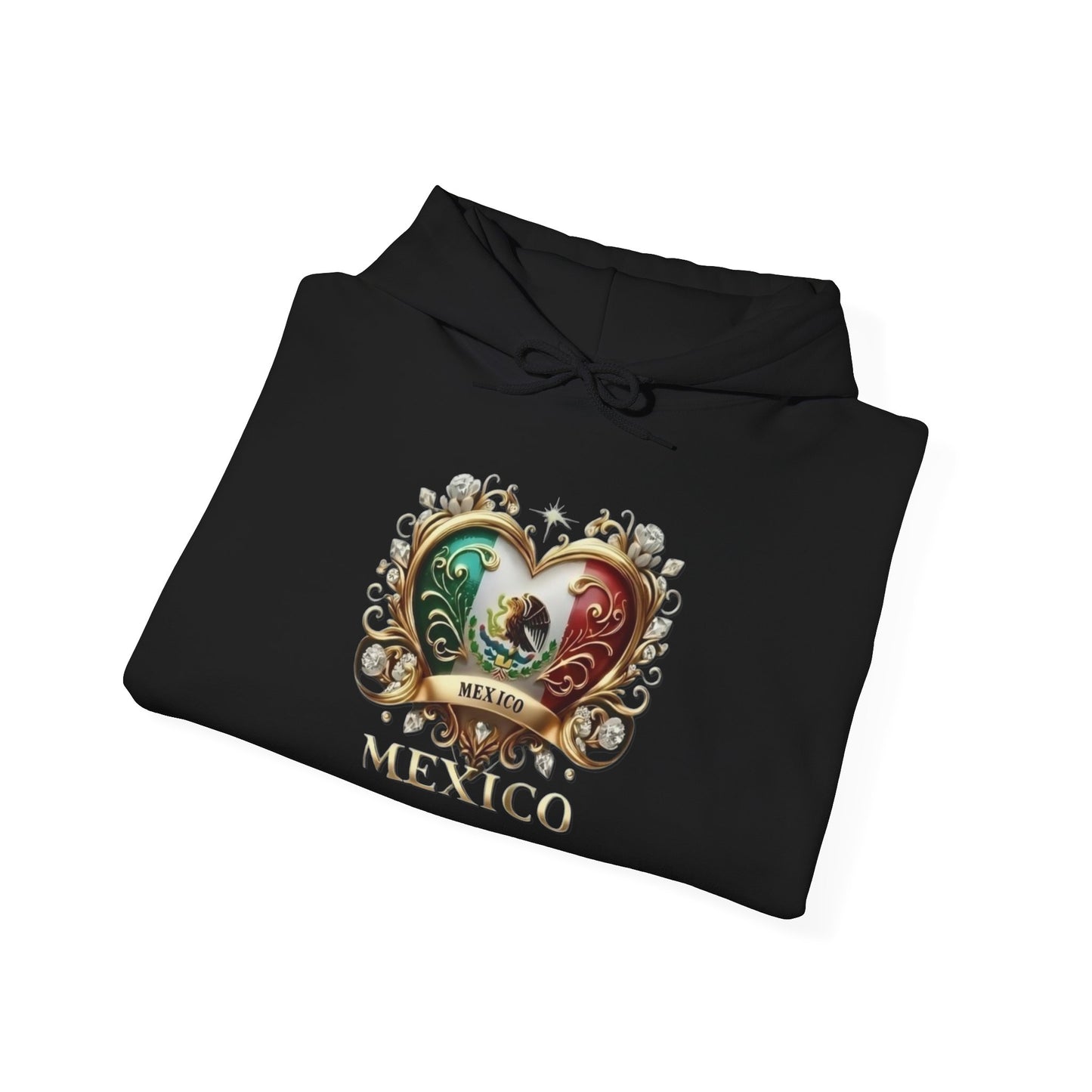 Mexico Heart Unisex Hoodie, Cozy Sweatshirt, Casual Wear, Gifts for Adventures, Pride Apparel, Comfortable Streetwear